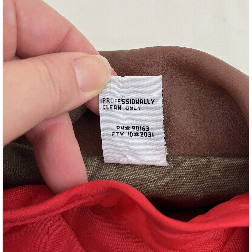 Gilrichco Mens Canvas Trench Coat Sz XL Convertible Removable Lining Leather - Picture 13 of 13